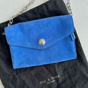 rag & bone Blue Suede Crossbody Bag